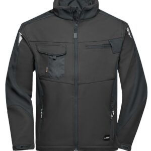 James & Nicholson Workwear Softshell Jacket - STRONG - JN844 - black/black