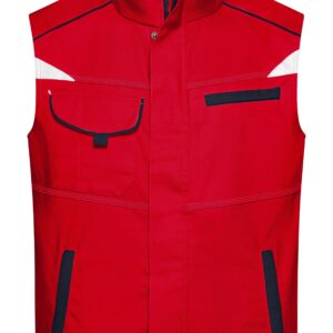 James & Nicholson Workwear Vest - COLOR - JN850 - red/navy