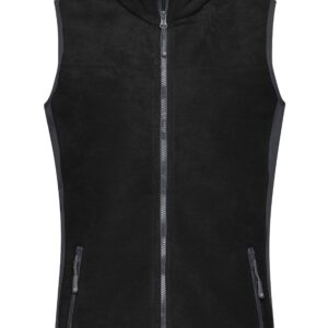 James & Nicholson Ladies' Workwear Fleece Vest - STRONG - JN855 - black/carbon