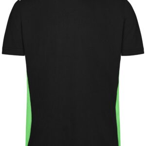 James & Nicholson Men's Workwear T-Shirt - COLOR - JN860 - black/lime-green