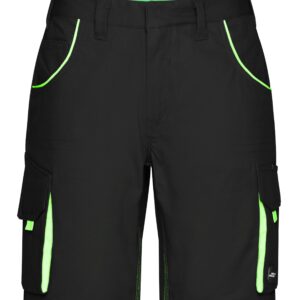 James & Nicholson Workwear Bermudas - COLOR - JN872 - black/lime-green