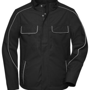 James & Nicholson Workwear Softshell Light Jacket - SOLID - JN882 - black