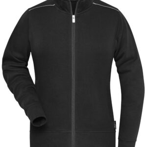 James & Nicholson Ladies' Workwear Sweat-Jacket - SOLID - JN893 - black