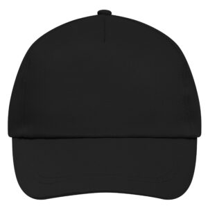 myrtle beach 5 Panel Promo Cap Lightly Laminated MB001 - black