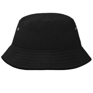 myrtle beach Fisherman Piping Hat for Kids MB013 - black/black