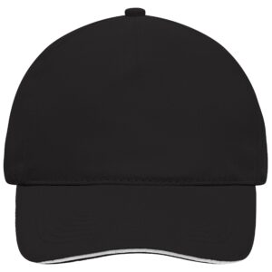 myrtle beach 5 Panel Sandwich Cap MB035 - black/white
