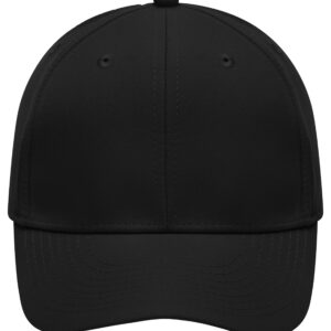 myrtle beach 6 Panel Polyester Peach Cap MB6135 - black