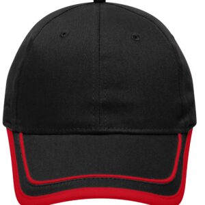myrtle beach 6 Panel Piping Cap MB6501 - black/red