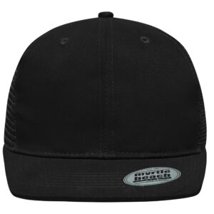 myrtle beach 6 Panel Flat Peak Cap MB6509 - black