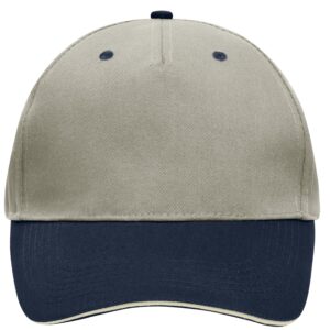 myrtle beach 5 Panel Sandwich Cap MB6526 - beige/navy/beige