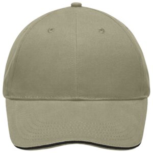 myrtle beach Light Brushed Sandwich Cap MB6541 - beige/black