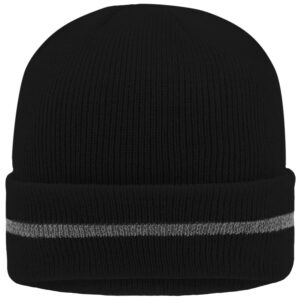 myrtle beach Reflective Beanie MB7141 - black/silver