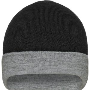 myrtle beach Reversible Beanie MB7400 - black/grey-heather