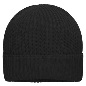 myrtle beach Bio Cotton Winter Beanie MB7409 - black