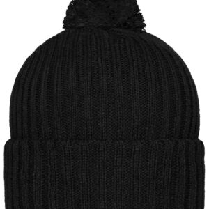 myrtle beach Knitted Cap with Pompon MB7540 - black