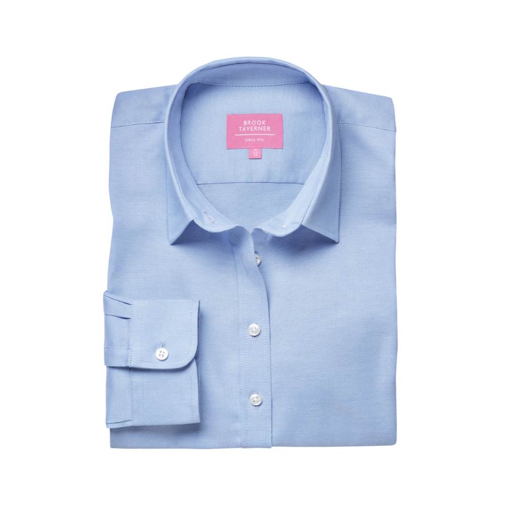 Brook Taverner Albany Ladies' L/S Blouse 2359 - Sky Blue
