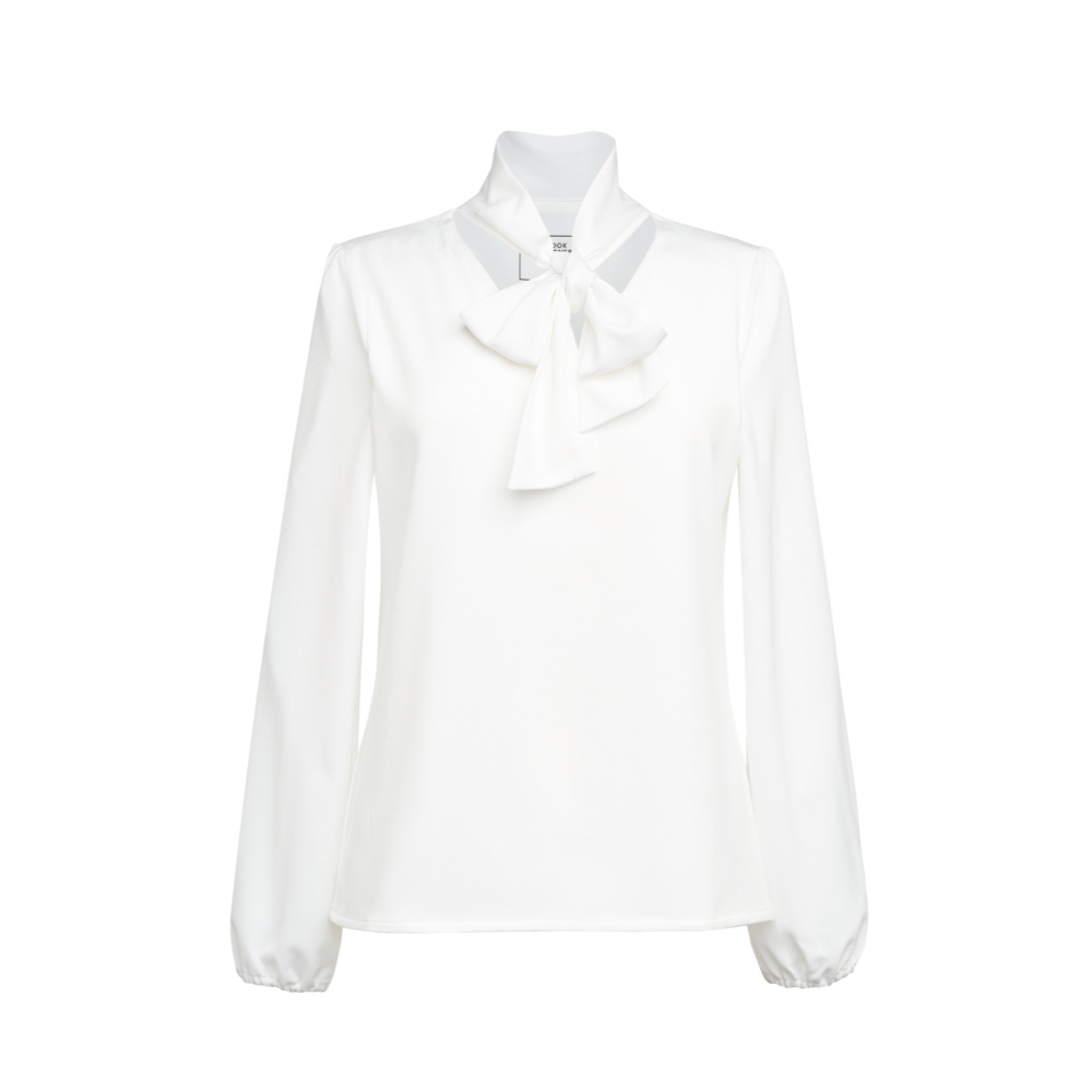 Brook Taverner Andria L/S Tie Neck Blouse 2368
