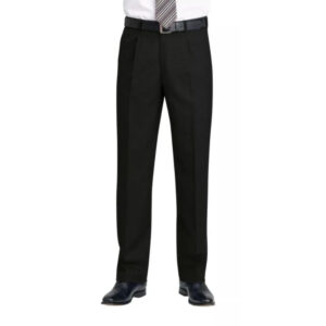 Brook Taverner Branmarket Single Pleat Trs 8432 - Black