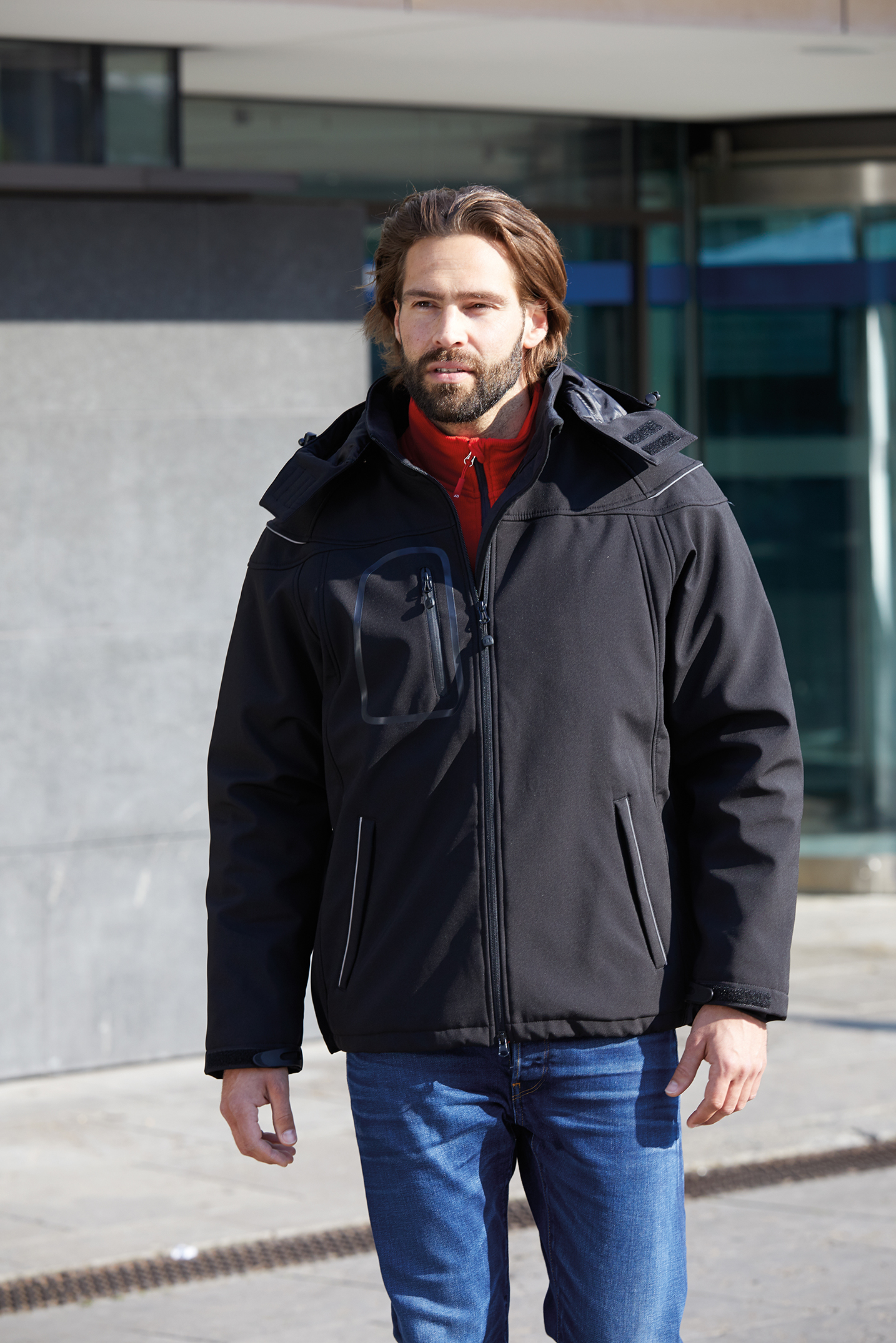 James & Nicholson Men's Winter Softshell Jacket JN1000
