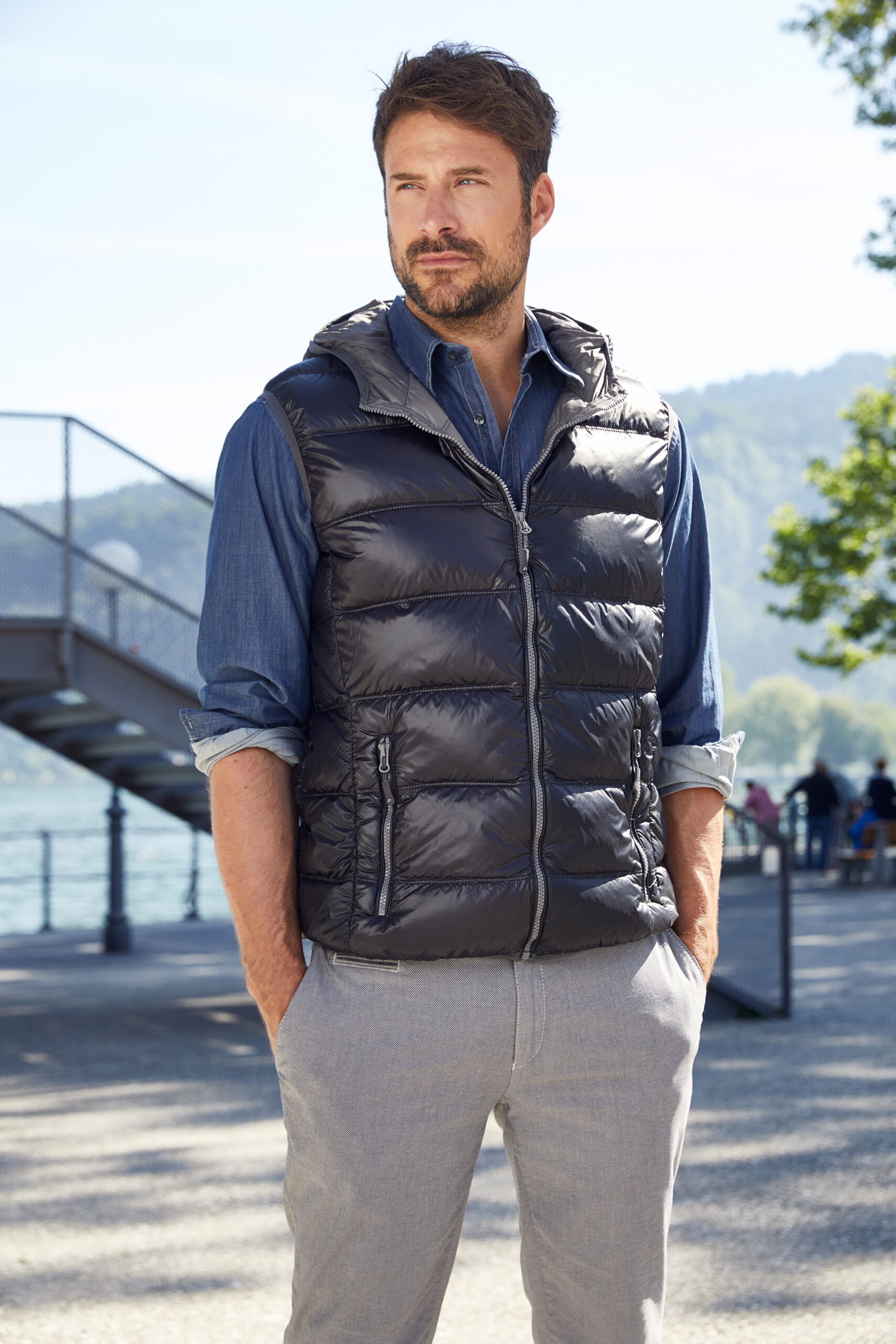 James & Nicholson Men's Down Vest JN1062