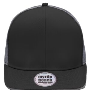 myrtle beach Pro Cap Mesh 6 Panel MB6635 - black/charcoal