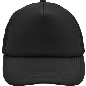myrtle beach 5 Panel Polyester Mesh Cap MB070 - black