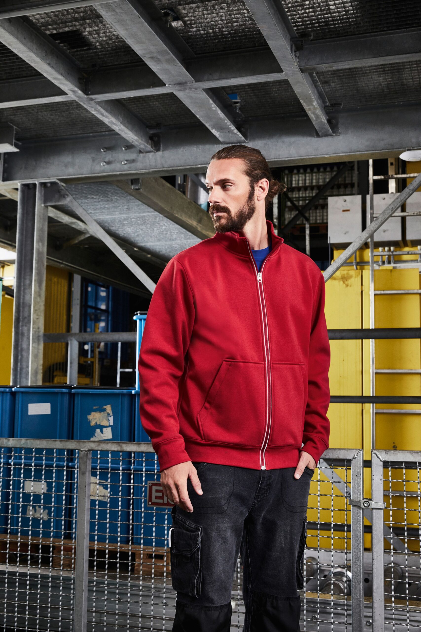 James & Nicholson Men's Doubleface Work Jacket - SOLID - JN1810