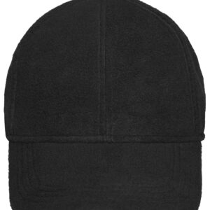 myrtle beach 6 Panel Fleece Cap with Earflaps MB7510 - black