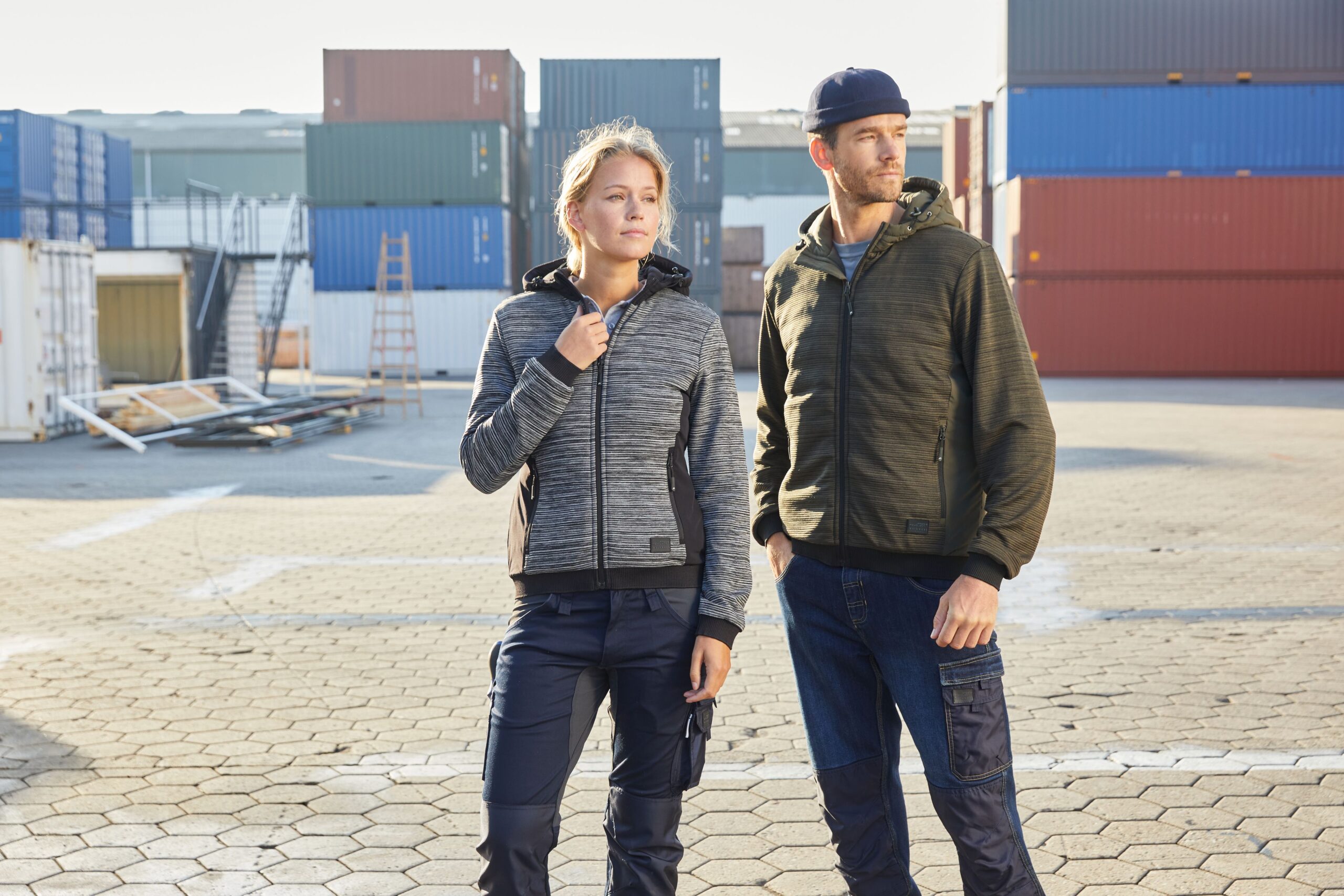 James & Nicholson Men's Padded Hybrid Jacket JN1844