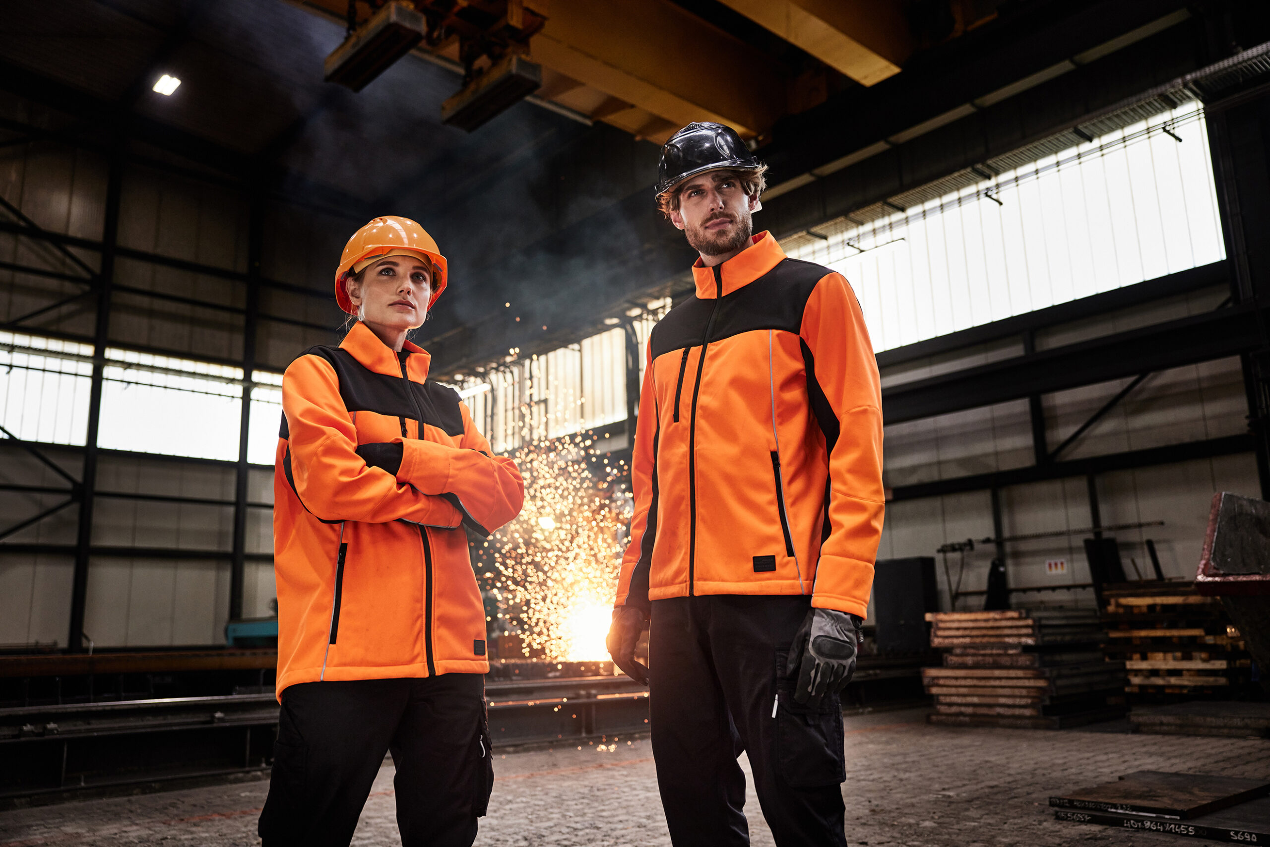James & Nicholson Signal-Workwear Softshell-Jacket JN1856