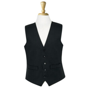 Brook Taverner Black Herringbone Waistcoat 1701