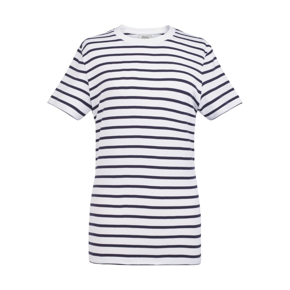 Brook Taverner Katy S/S Breton Top 2429 - Navy/White