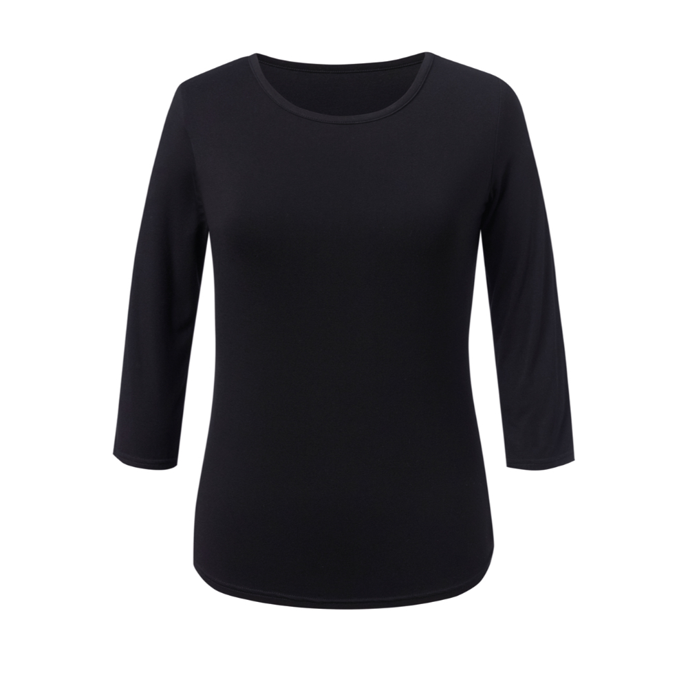 Brook Taverner Mira Round Neck Stretch Top 2266 - Black