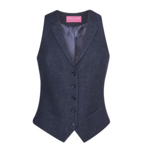 Brook Taverner Nashville Tweed Waistcoat 2310 - Navy H/B