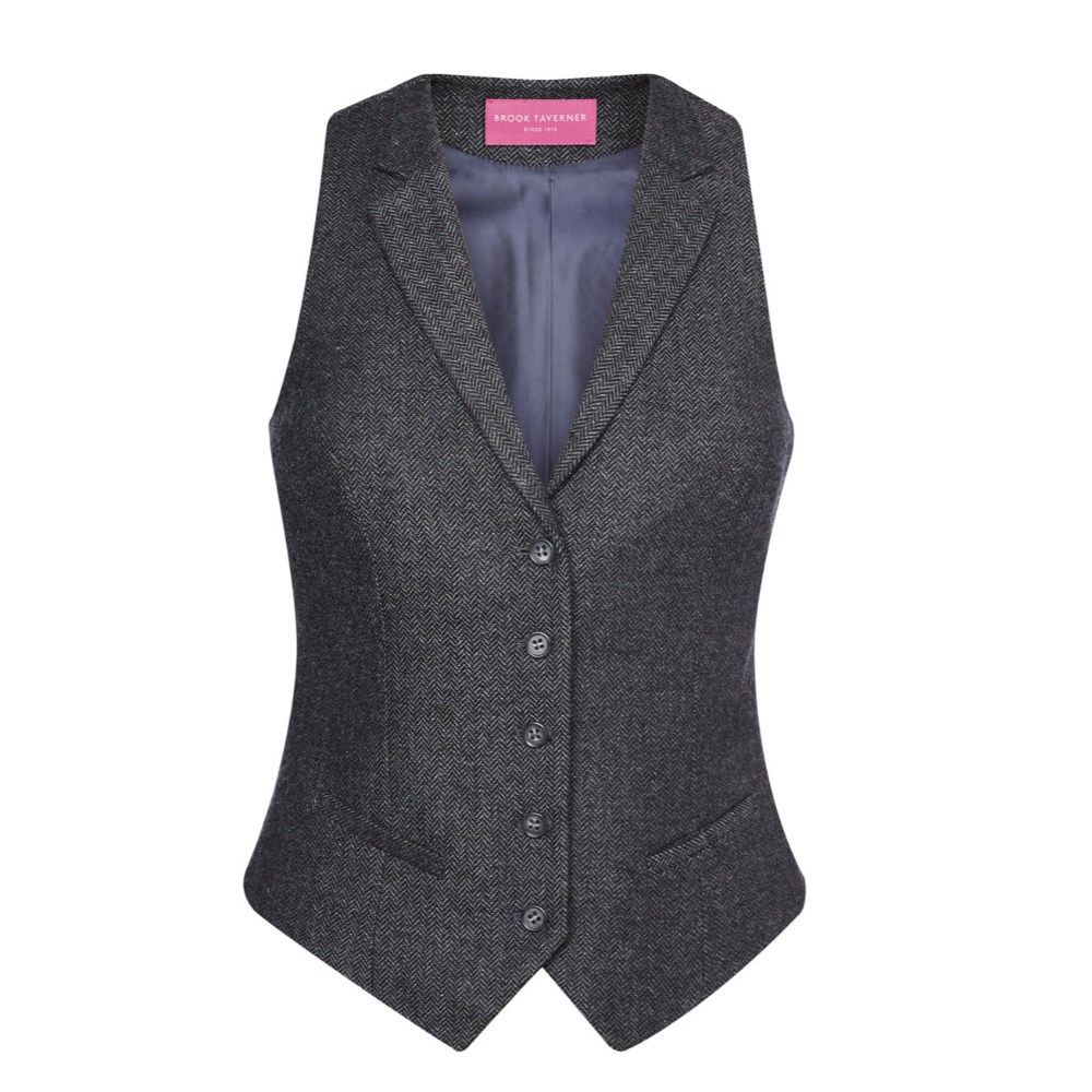 Brook Taverner Nashville Tweed Waistcoat 2310 - Charc H/B