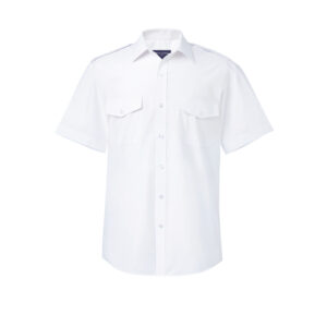 Brook Taverner Olympus Men's S/S Pilot Shirt 7746 - White