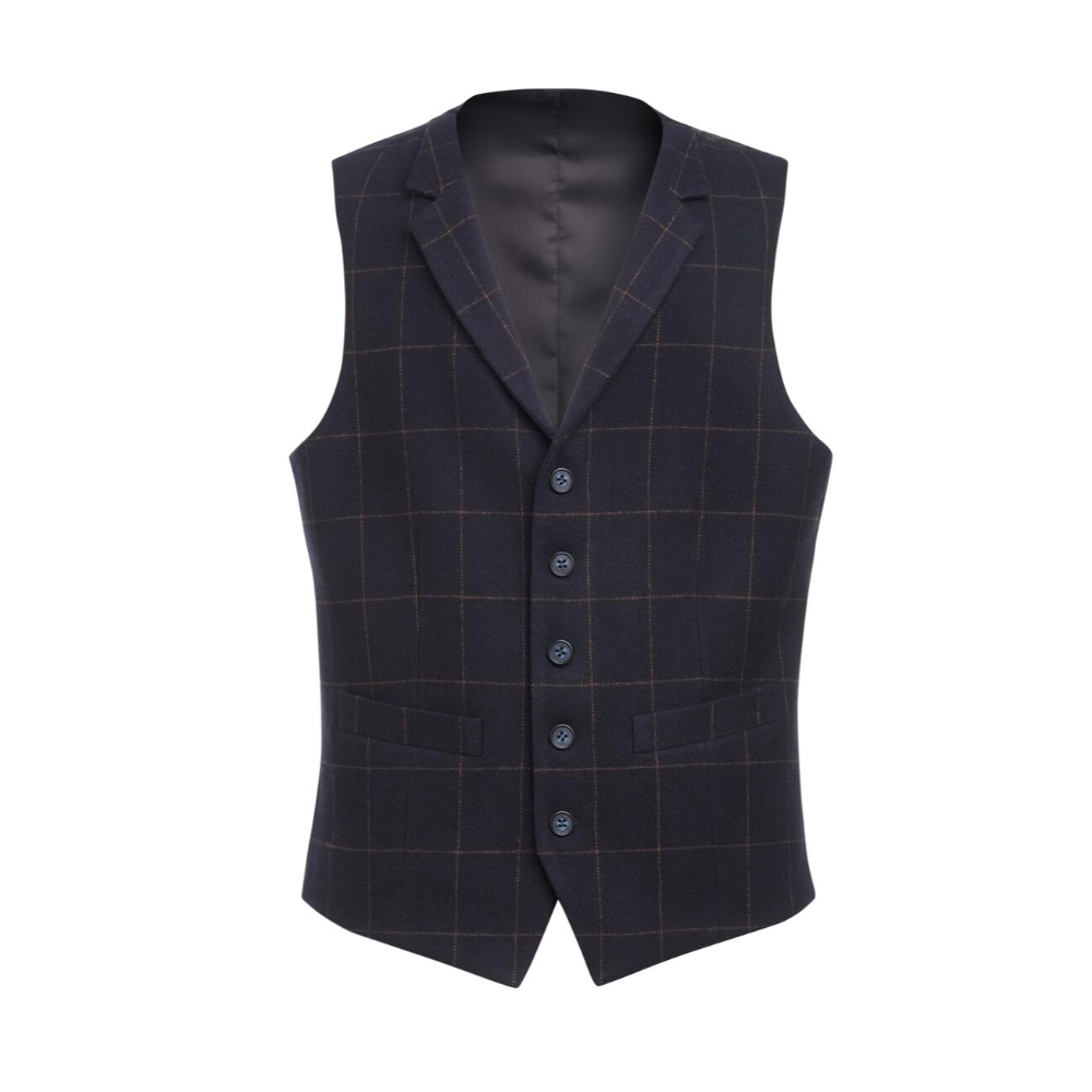 Brook Taverner Rockwood Tweed Waistcoat 1859 - Navy Check