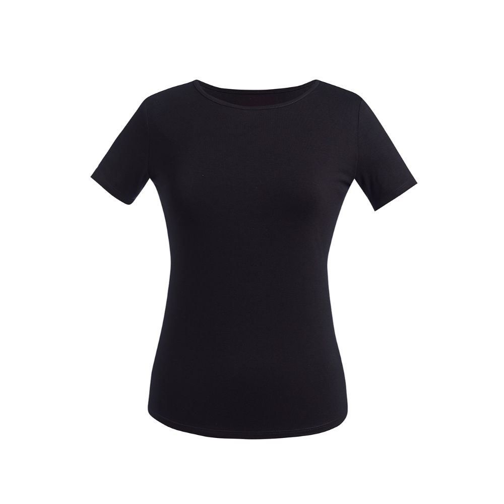 Brook Taverner Sassa Round Neck Stretch Top 2267 - Black
