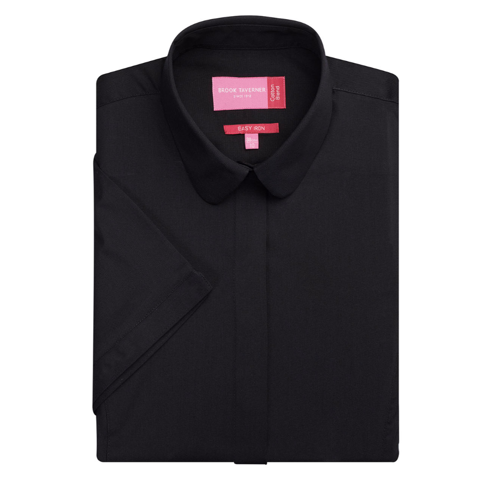 Brook Taverner Soave Ladies' S/S Blouse 2269 - Black