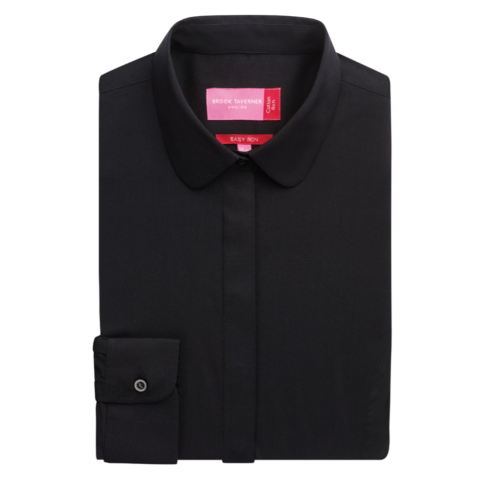 Brook Taverner Trevi Ladies' L/S Blouse 2268 - Black