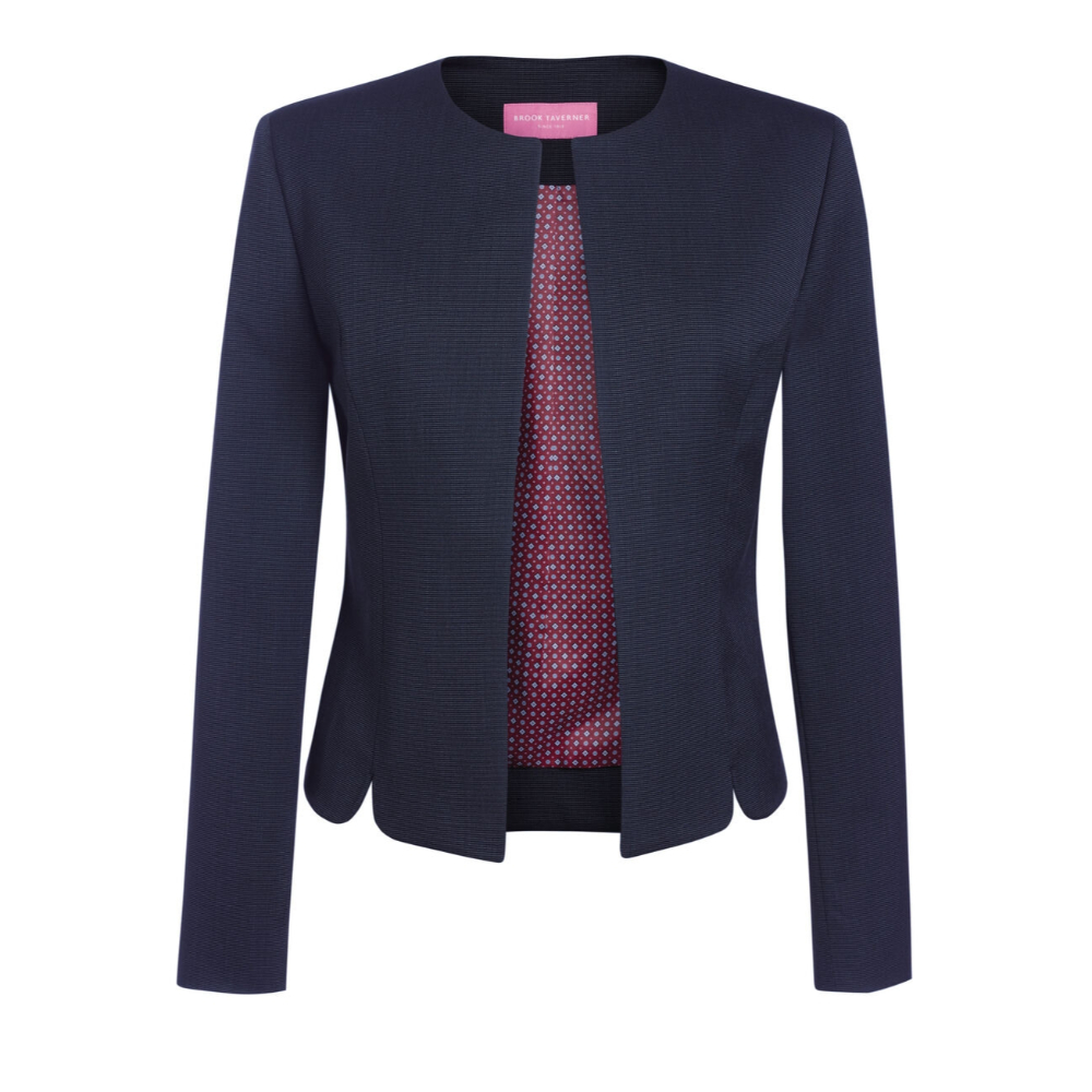 Brook Taverner Vega Tailored Fit Jacket 2356 - Navy P/Dot